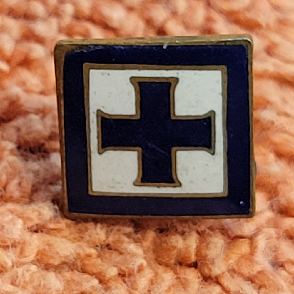 Antique Blue Cross lapel pin in good shape